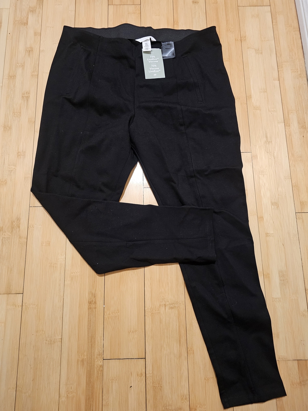 H&M Black Women's Slim Ponte Trousers